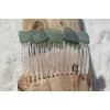 Shades of Genuine Dark Green Sea Glass Hair Comb