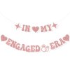 Breling Pre-Strung In My Engaged Era Banner 20 Ft Engagement Party Decorations Engagement Foil Banner Happy Engagement Party Banner Bachelorette Banner Bachelorette Party Decor Supplies (Pink)