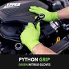 NEW! Eppco PythonGrip Hi-Vis Green Nitrile Gloves - Size L 100 count box