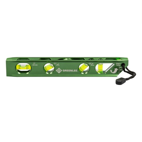 Greenlee L107 Electrician's Magnetic Torpedo Level with Conduit Bending Offset Aid
