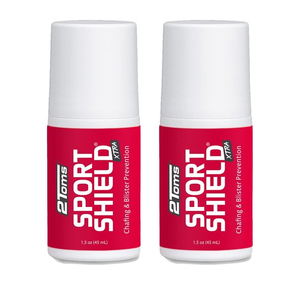 2Toms SportShield XTRA, Soothing All-Day Anti Chafe Prevention, Waterproof Protection from Thigh Chafing and Skin Irritation, 1.5 Ounce, 2 Bottles