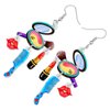 DALANE Valentines Day Makeup Dangle Earrings Gifts for Women Acrylic Cute Creative Cosmetic Hypoallergenic Beauticians Jewelry for Her Decor (Lip)