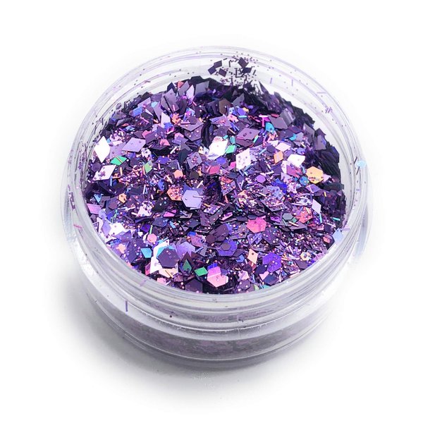 NOCTÍS Purple glitter for manicures and pedicures, nail art glitters, easy to use
