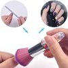 Ycyan Nail Art Dust Powder Remover Brush, Nail Art Dust Cleaner Brush Professional Nail Art Tool for Acrylic Gel Nails Colorful Handle