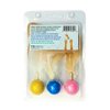 Bouncy Tails 3 Pack Interactive Bouncy Ball with Natural Feathers for Indoor Cats and Kittens who Love to Play and Have Fun.