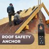 NOORSUMD 3 Pcs Roof Safety Anchor Hitch Clip, Permanen Roof Anchor for Fall Protection Connect to Wood Surface,Roofing Anchor Bracket Use with Other Roof Safety Equipment(Aluminum - Black)