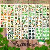 JUNEBRUSHS St. Patrick's Day Temporary Tattoos, 20 Sheets Shamrock Tattoo Stickers for Kids Saint Patricks Make up Fake Face Stickers Party Favors Irish Decorations Accessories for Boys Girls