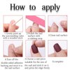 DOCVOEOMH Red and Black Gradient Press on Nails Long Coffin Fake Nails Glossy Glue on Nails Acrylic Stick on Nails False Nails for Women 24PCS