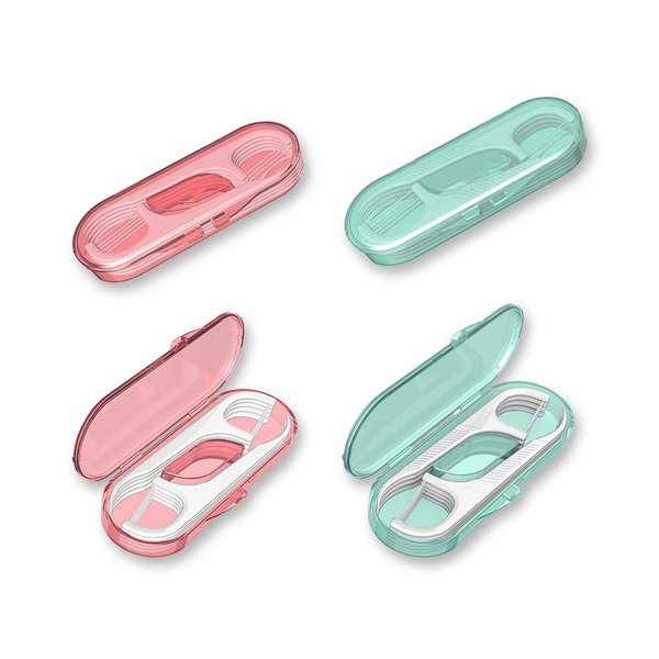 AOCEAN Dental Floss Picks - Travel Floss with Toothpicks - Professional Threader Flossers with 4 Storage Cases - Ideal for Family Hotel and High-Toughness Travel (40Pcs)