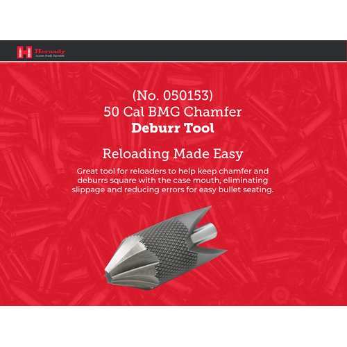 Hornady 50 Cal BMG Chamfer and Deburring Tool 050153 - Double Ended Case Prep Reloading Tool for Chamfering The Inside Edge and Deburring The Outside Edge of Cases for Accurate Bullet Seating