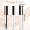Molain Empty Mascara Tube, 5ML Eyeliner Tube and Lip Gloss Tubes, Eyelash Cream Container Bottle with Rubber Inserts for Castor Oil, Ideal Kit for DIY Cosmetics Clear Travel Bottle(Black,5ml)