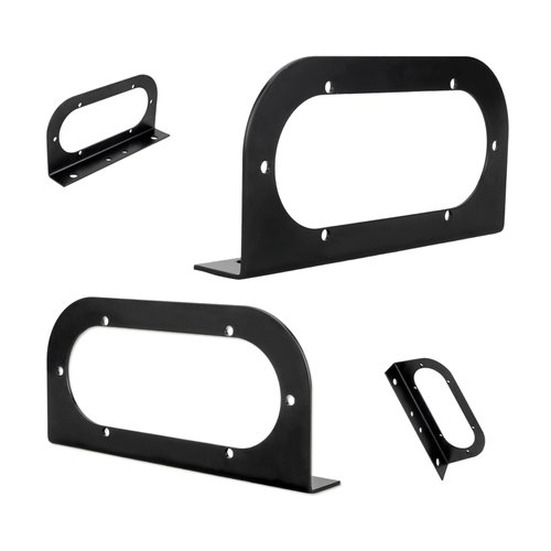 VINAUO Trailer Light Bracket, 6" Oval Trailer Lights Mounting Bracket, [L Shaped] [3mm Powder Coated Steel] [Versatile Horizontal Mounting] for 6 Inch LED Trailer Lights Grommet Flush Mount