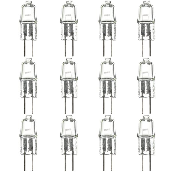 12 Pack Sunlite Halogen 5 Watt Single Ended T2.5 Bi-Pin Base Clear Light Bulb