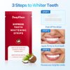 Teeth Whitening Strips for Sensitive Teeth - Professional White Strips for Home Using, Enamel Safe, 3 Days Express Result, 28 Natural Teeth Whitener Strips, 14 Treatments by Deepklean Coconut