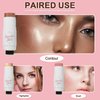 3 Pcs Cream Contour Stick Makeup Kit,Shades with Highlighter Stick,Blush Stick and Bronzer Contour Stick for Brightening and Trimming the Cheeks, Non-greasy, Waterproof Long-lasting Effect(#02,06,09)