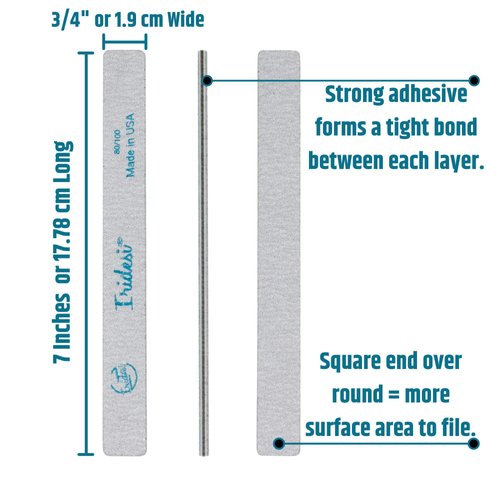 Nail File Washable 12 Pack Color Coded Emery Boards Variety Pack Nail Filer Gray Zebra Serrated Edge Square End Fingernail Files (Assorted)