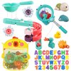 HOMNIVE Bath Toys for Toddlers 1-3, 70pcs Slide Bath Toys Set for Preschool Bathtub Bathroom Shower Games, Swimming Pool Christmas Birthday Party