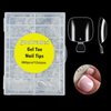 360Pcs Soft Gel Toe Nail Tips for Soak off Gel Extension Systems, Short Pre-shaped Full Cover False Toenails Gel Tips Clear Press on Nails,12 Sizes Summer Toe Tips for Home DIY Salon Manicure.