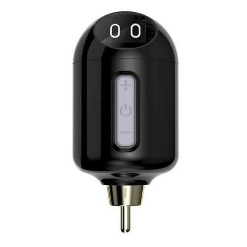 Mast Tattoo Airbot T4 Wireless Tattoo Battery Power Supply for Tattoo Pen Machine, Cordless RCA Jack by Mastlabs Lightweight Small Digital Display (Black)