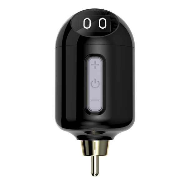 Mast Tattoo Airbot T4 Wireless Tattoo Battery Power Supply for Tattoo Pen Machine, Cordless RCA Jack by Mastlabs Lightweight Small Digital Display (Black)