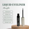 UOG Liquid Eyeliner and Eyebrow Liner. Waterproof, Semi-Permanent Smudge-Proof. Last Up To 7 Days. Glides On Smoothly, Allergy-Free, Flexible Precise Slender Tip, 5.0 mL/0.18 Fl oz