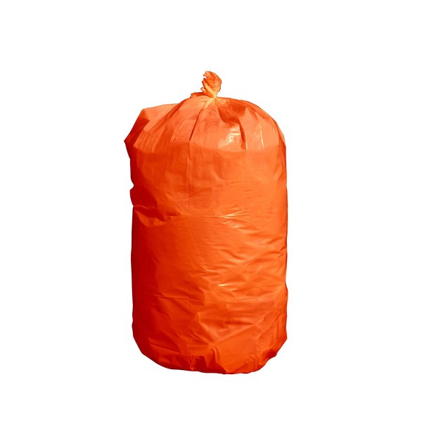 Orange Trash Bags (10, 33 GALLONS) Made in USA