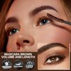 FOCALLURE Waterproof Mascara,Lengthening,Lifting Fiber Lash Mascara,Fine Fibers to Lengthen Lashes,Smudge Proof,Long Lasting Eye Makeup,Volume and Length Effect and Natural Lash Look,Brown