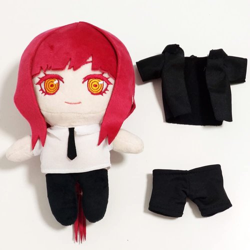 JCvCX Red Hair Girl with Black Overcoat Plush Toy Anime Plush Figure Stuffed Plushies Plush Doll Soft Plush Pillow
