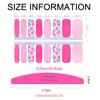 SILPECWEE 5 Sheets Flower Nail Wraps for Women Nail Polish Strips Solid Color Gel Nail Strips Self Adhesive Nail Polish Stickers Fingernails Manicure Sticker Nails Accessories with 1pc Nail File
