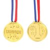 Fun Central 72 Pieces - Gold Plastic Winner Award Medals in Bulk for Kids