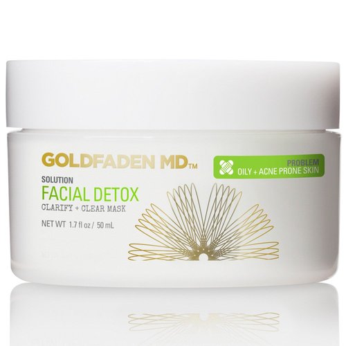 GOLDFADEN MD Facial Mask Clarifying Face Mask w/Zinc Oxide, Sulfur, Salicylic Acid & Grapefruit Deep Clean Minimizes the Appearance of Redness, Blackheads & Pores 1.7 ﬂ oz