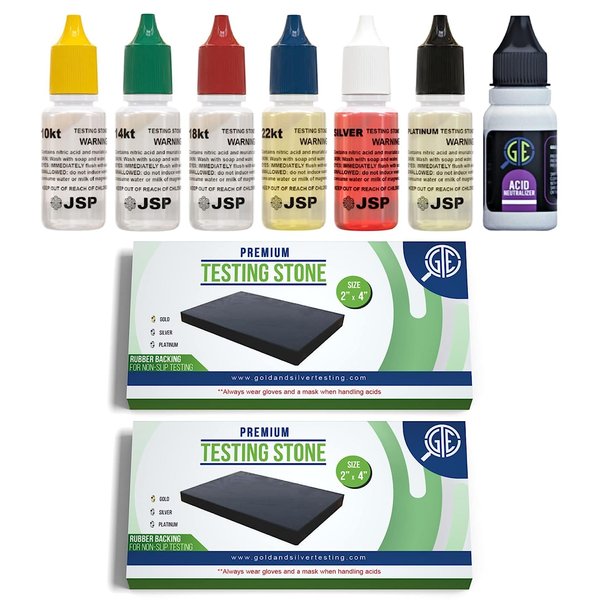 Gold Silver Jewelry Tester Appraisal Kit 10K 14K 18K 22K 24K Platinum Palladium Test Precious Metals 999 925 Scrap