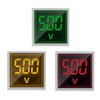 Szliyands 3pcs Digital Display AC Voltage Indicator, 22mm Square Head LED Voltage Tester AC50~500V Voltmeter Monitor Green red Yellow