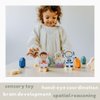 Toddler 30 Piece Stacking Wood Blocks Space Gift - Montessori 2 Year Old Fine Motor Skills Toy Learning Stacking Shape Sorter Sensory Preschool Busy Journey to the Moon (Block Set, Wood)