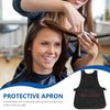 HEALLILY Barber Aprons Hair Stylist Apron Professional Hair Cutting Hairdressing Cape Jacket Vest with Pocket 76x56cm (Black)