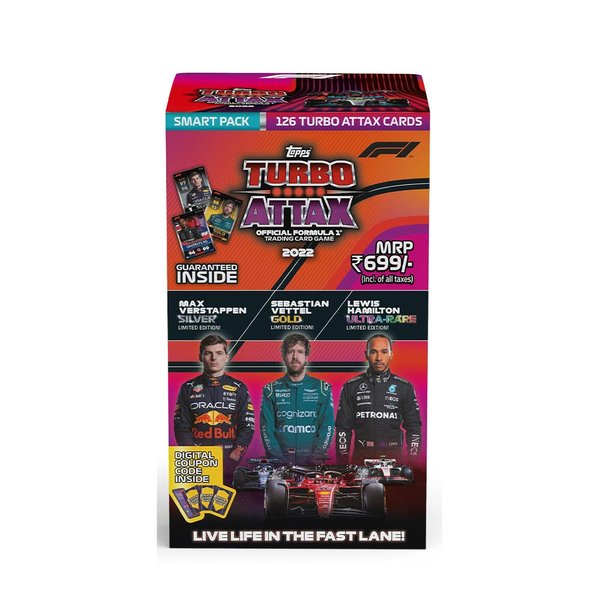 Topps India F1 Turbo Attax 2022 Trading and collectable Card Game (Smart Pack)