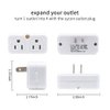 SYCON Adapter Outlet Extender, 2-Prong Mini Wall Plug, Multi Outlet Splitter with 4 Outlets