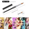 Honoson 5 Pieces Acrylic Nail Brush Set UV Gel 3D Nail Brushes Salon Using Acrylic Manicure Brush, Size 4, 6, 8, 10, 12