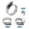25 Pack Stainless Steel Hose Clamps, 1/4 inch to 1/2 inch Worm Gear Metal Hose Clamps for Pipe, Dryer Repair, Tubing and Fuel Line