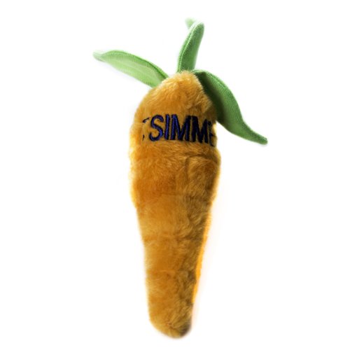 Copa Judaica Chewish Treat Tsimmes Carrot Squeak Plush Dog Toy, 3 by 9-Inch