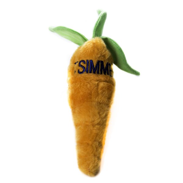 Copa Judaica Chewish Treat Tsimmes Carrot Squeak Plush Dog Toy, 3 by 9-Inch