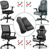 Easy-you Office Chair Armrest Covers, Set of 2 Comfortable Armrest Elbow Pillow (2 Black Armrest Pillow)