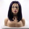xiweiya Mixed Purple Short Cut Lace Front Wig Bob Straight Free Part Synthetic Wigs Heat Resistant Synthetic Lace Front Wigs for Women Dark Purple Short Haircut Hand Tied Replacement Full Wig