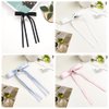 Bow Clips for Women Velvet, ELKINROVIC Mini Bow Alligator Clips Long Soft Small Coquette Bows Ribbon Bowknot Hair Bows for Girls Adult Kids Black&Pink&White&Blue(4Packs)