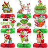 9pcs Christmas Table Decorations,Whoville Christmas Decorations Christmas Honeycomb Centerpieces Christmas Birthday Party Decorations Green Monster Theme Decorations Christmas Party Supplies