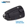 MTech USA – Fixed Blade Knife – Neck Knife – Stonewashed Finish Blade w/ Tan G10 Handle, Full Tang, Kydex Sheath with Ball Chain - Hunting, Camping, Survival, Tactical, EDC – MT-20-30