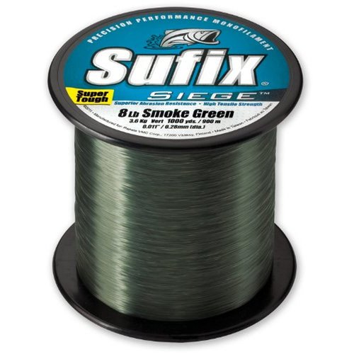 Sufix Siege 3000-Yards Spool Size Fishing Line (Smoke Green, 17-Pound)