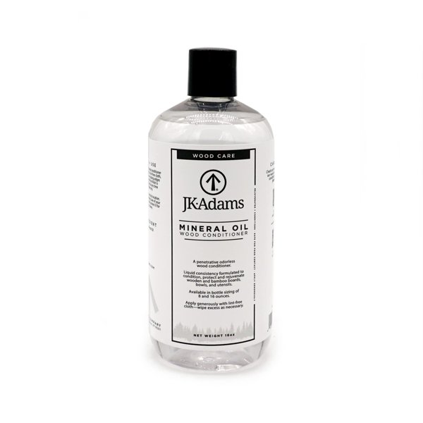 J.K. Adams Cutting Board Butcher Block Care Mineral Oil 16 oz Wood Conditioner Cream, Clear