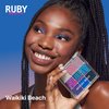 Ruby Kisses Eyeshadow Palette Highly Pigmented Eye Makeup 9 Shades Matte Shimmer Metallic Eyeshadow Palette (Waikiki Beach)