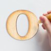 2-Inch Decorative Wooden Letter O - Alphabet Letters for DIY Wall Signs, Table & Shelf Decorations - Wood Letters for Crafts & Party Decor